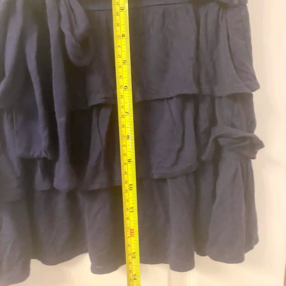 Navy Blue Ruffled Mini Skirt - Picture 5 of 5